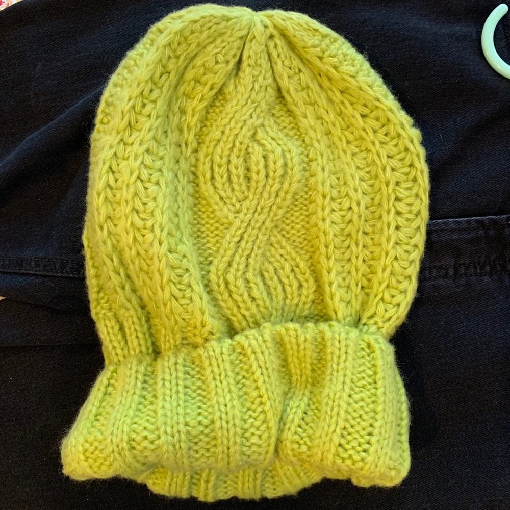 Knit Green Free People Beanie OS